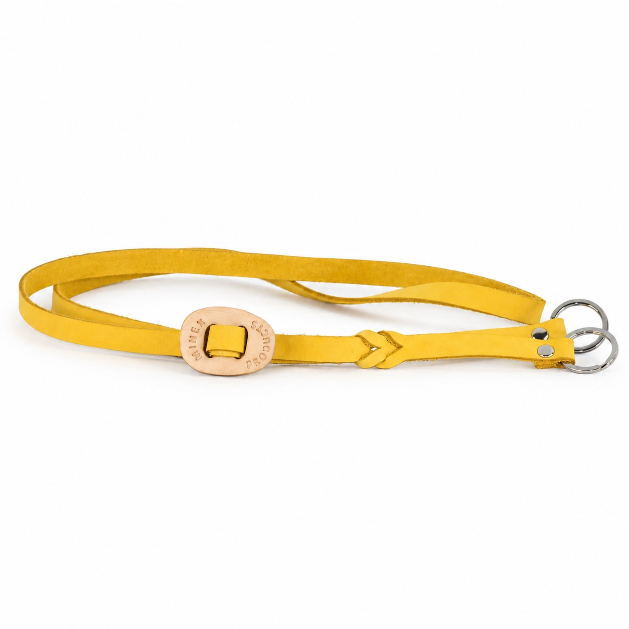 Colgador de Lupa en Cuero con 2 Aros