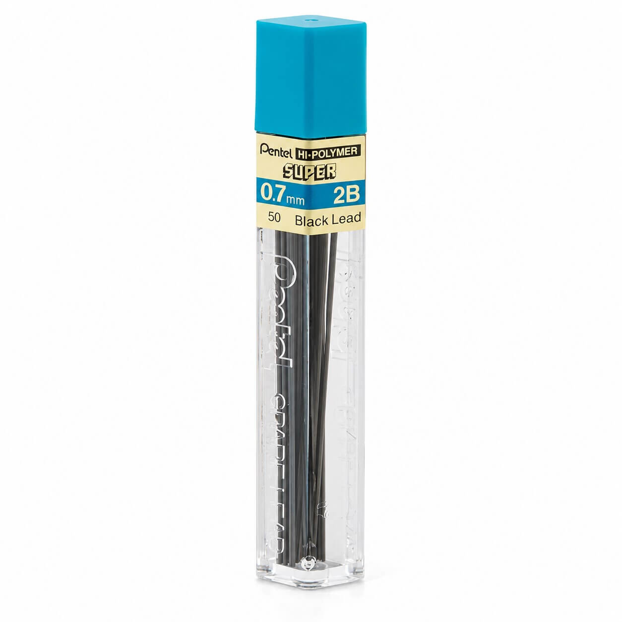 Minas Pentel Hi-Polymer 0.7 mm 2B – Tubo de 12 unidades