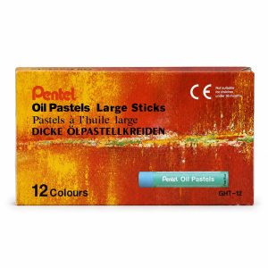 Colores Pasteles de Aceite Pentel – Caja de 12 Unidades