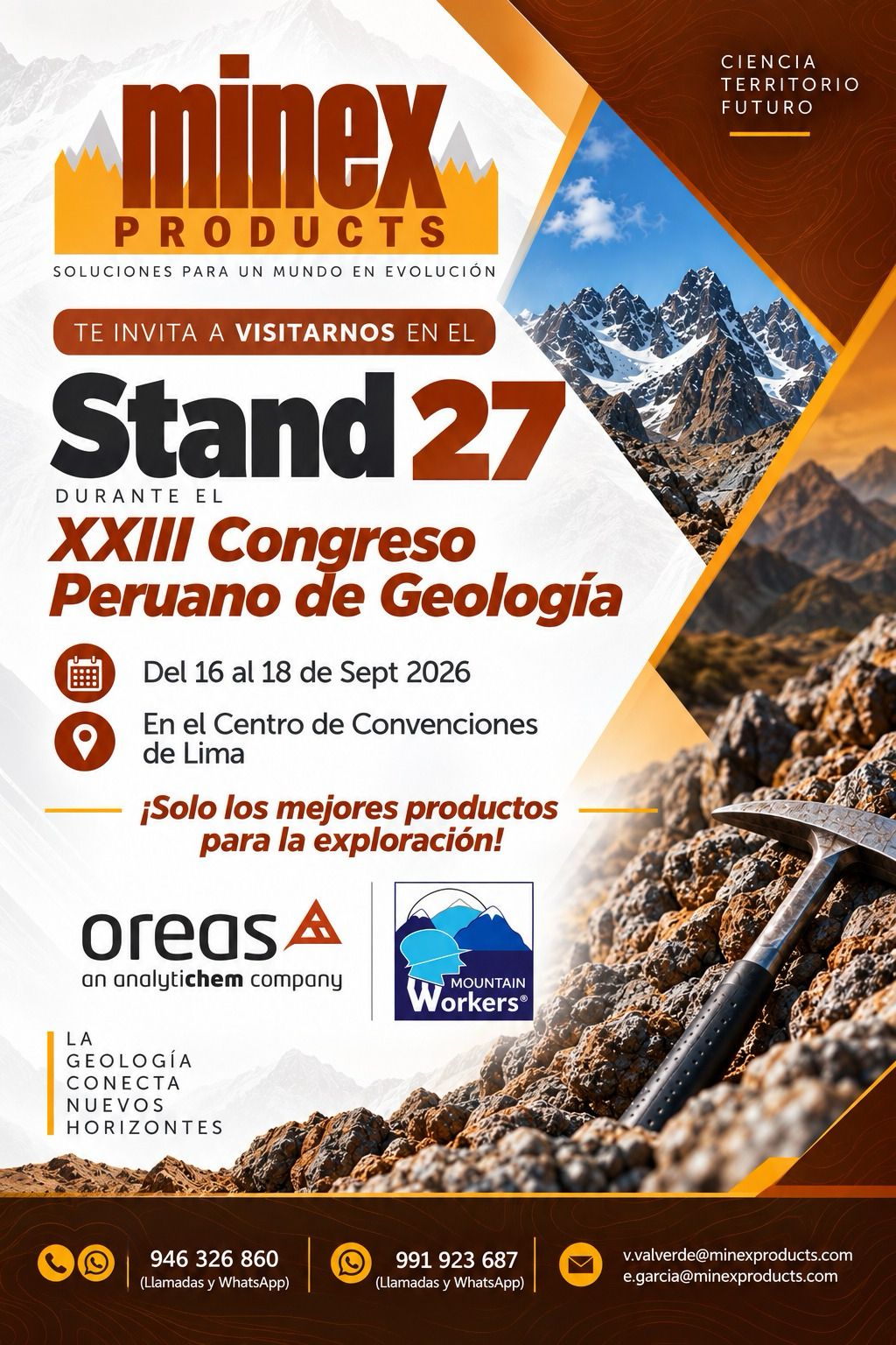 Minex Products - XXIII Congreso Peruano de Geología - Stand 27